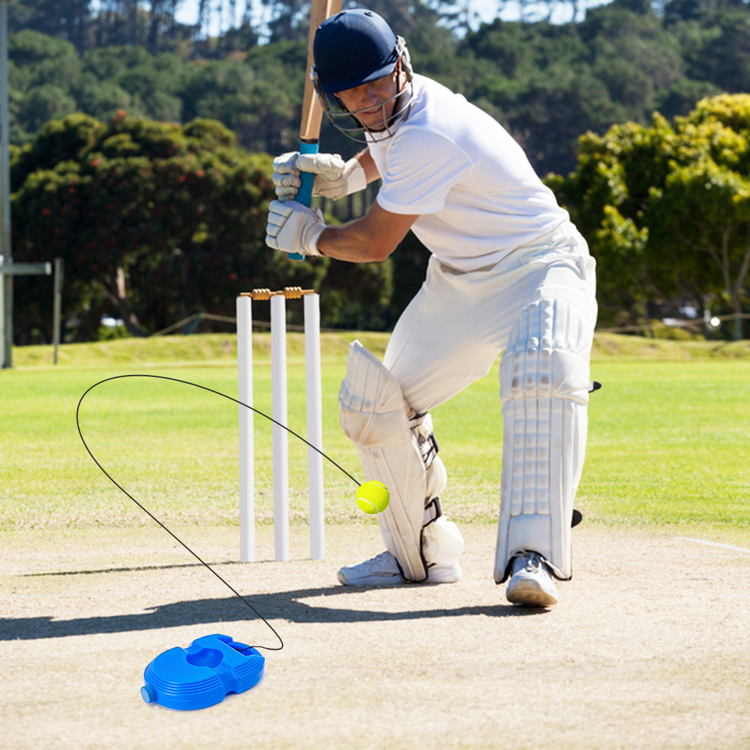 Cricket Trainer Rebound Ball - Self Practice Training Tool for Adults & Kids