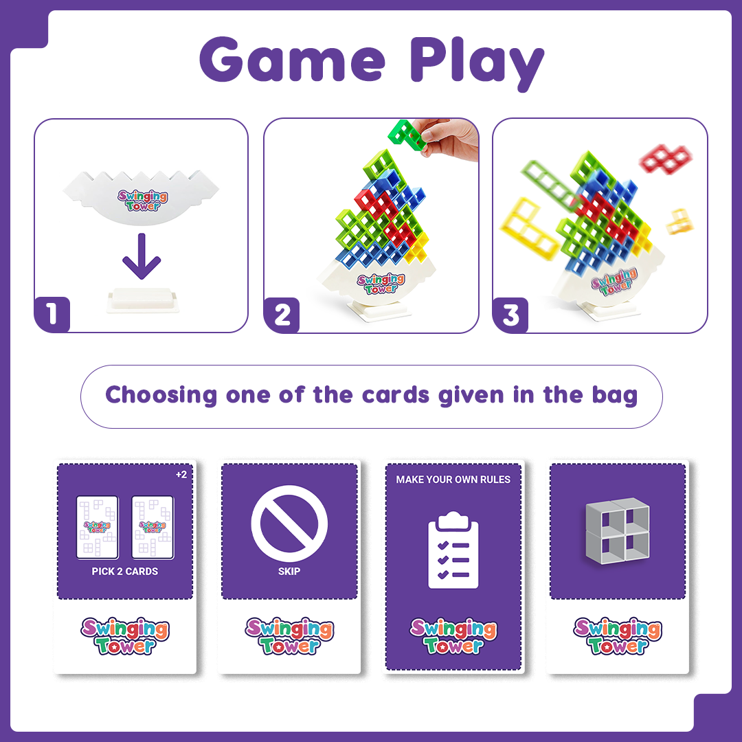 💥Swinging Tower Game || Perfect For Kids & Adults 👨👩👦👦 Mind Game🔥