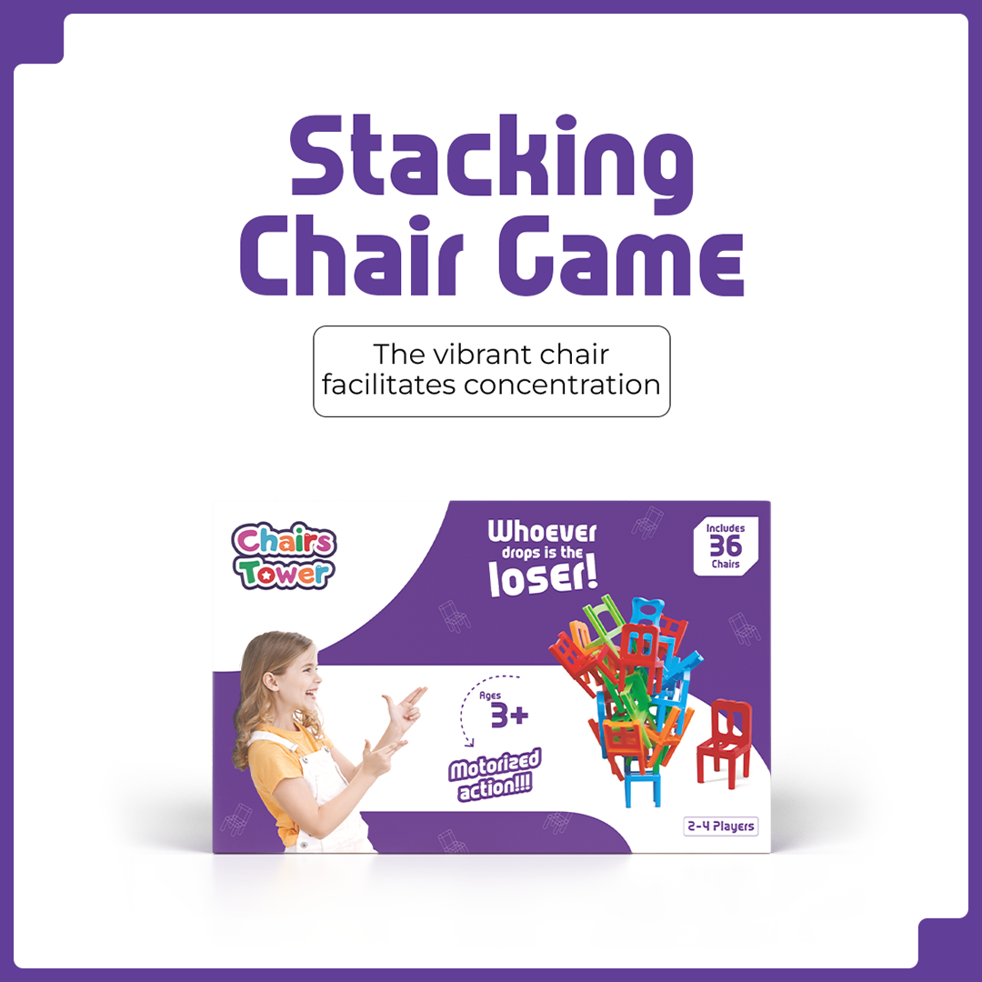 📈Trending Chair Stacking Special Game for your Kids & Families (36 Pcs)