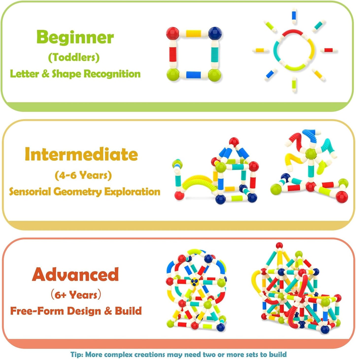 Flexible Magnetic Building Sticks & Balls Set for Kids | 3D Construction STEM Toy for Creativity, Brain Development & Learning