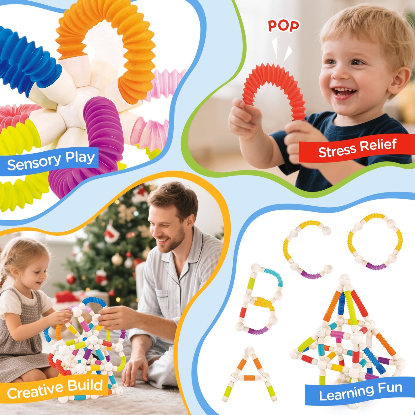 Flexible Magnetic Building Sticks & Balls Set for Kids | 3D Construction STEM Toy for Creativity, Brain Development & Learning