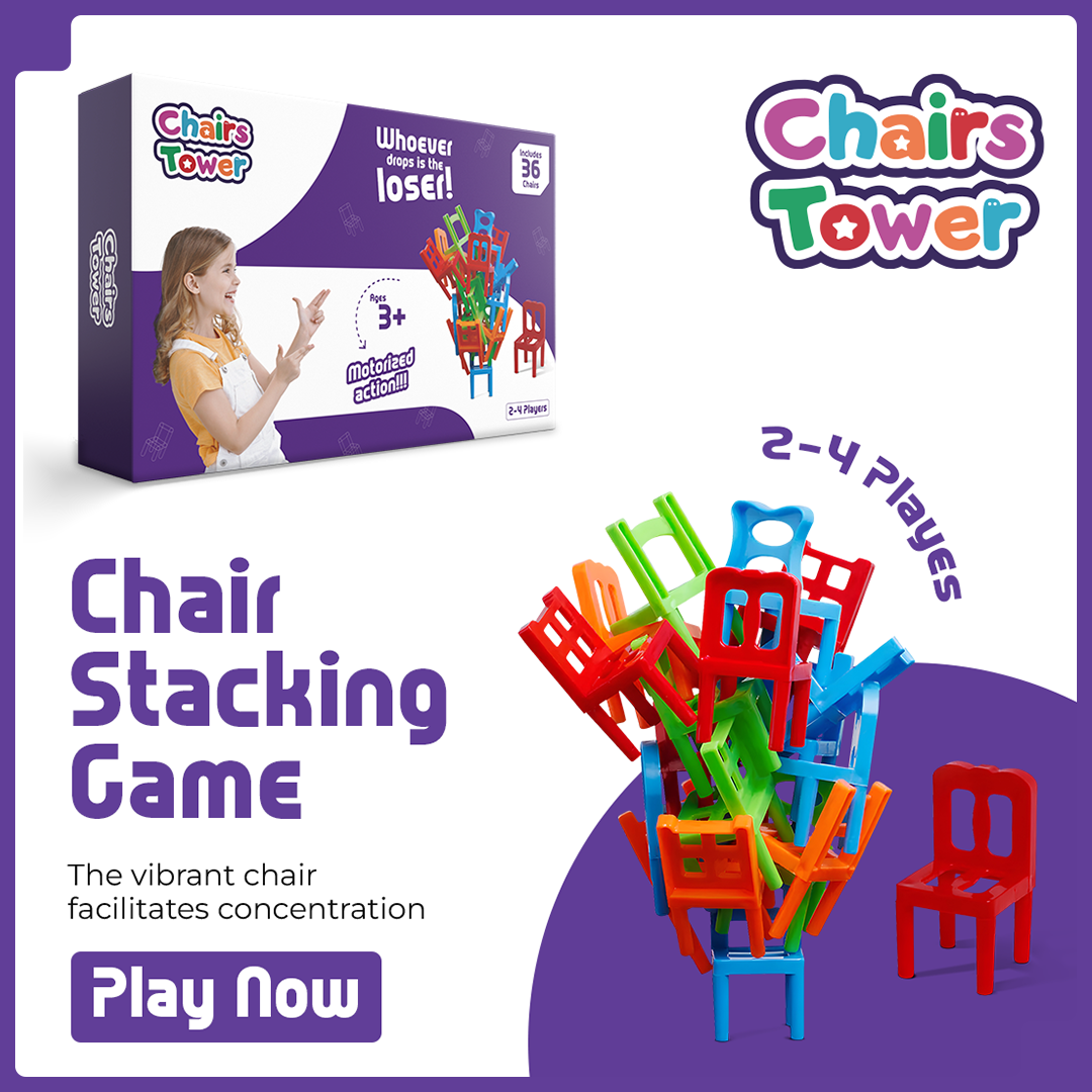 📈Trending Chair Stacking Special Game for your Kids & Families (36 Pcs)