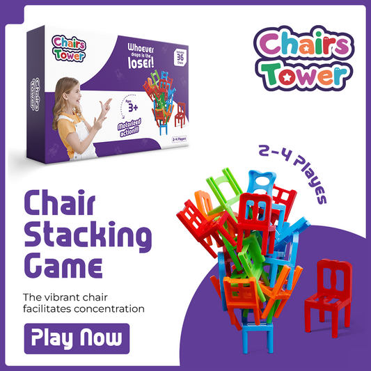 🔥Chairs Stacking Tower Balancing Game || 36 Pcs Chairs Toys Set💥