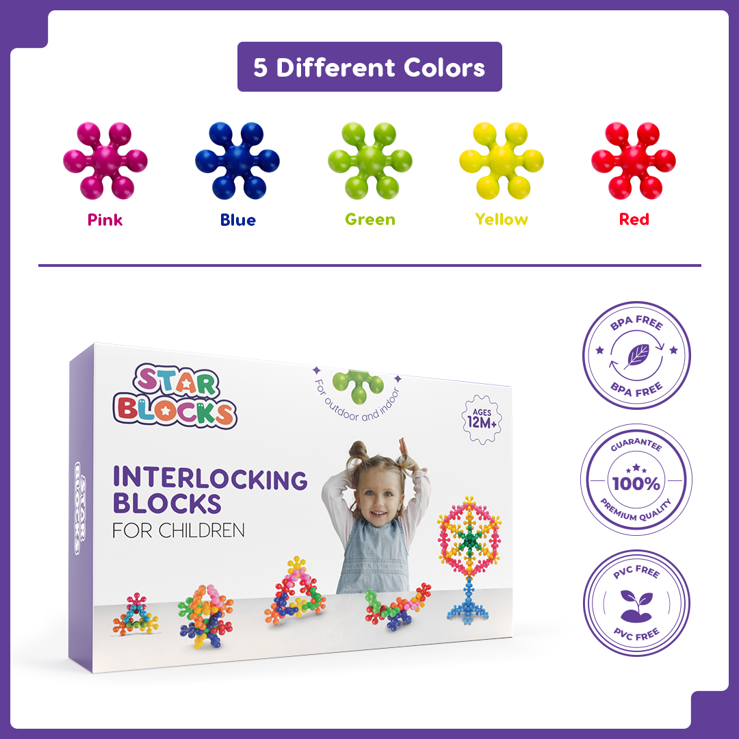 ✨Creative Star Block For Kids || Mind Development Toys + FREE Learning 2000+ pages downloadable PDF worksheet for kids 😍