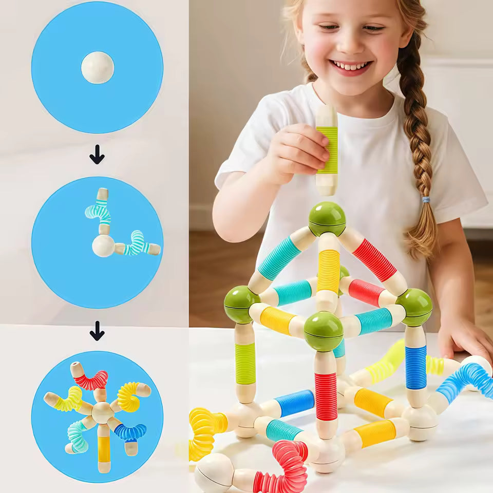 Flexible Magnetic Building Sticks & Balls Set for Kids | 3D Construction STEM Toy for Creativity, Brain Development & Learning
