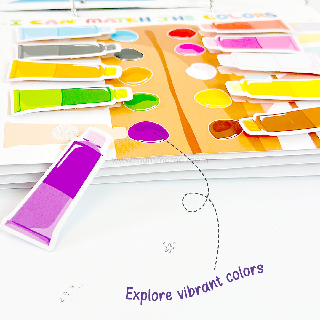 Mumma Mall® Learning Binder Book for Kids (Ages 2–6) – Educational Velcro Activity Book with Matching, Puzzle & Fine Motor Skills
