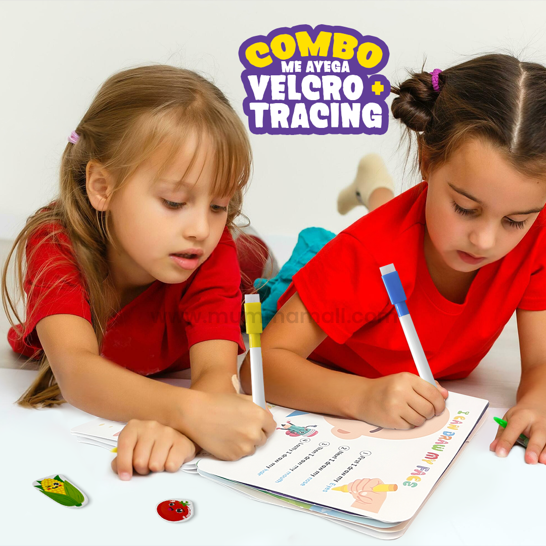 Mumma Mall® Learning Binder Book for Kids (Ages 2–6) – Educational Velcro Activity Book with Matching, Puzzle & Fine Motor Skills