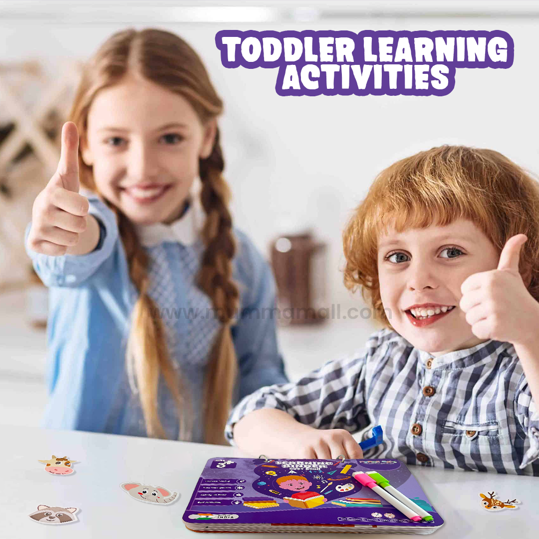 Mumma Mall® Learning Binder Book for Kids (Ages 2–6) – Educational Velcro Activity Book with Matching, Puzzle & Fine Motor Skills